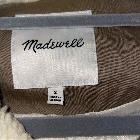 Madewell High Pile Fleece Portland Jacket - Cream/White - Picture 7 of 7